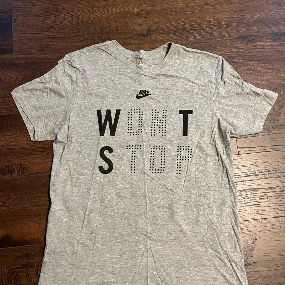 Nike Light Gray 'Won't Stop' Men's Tee